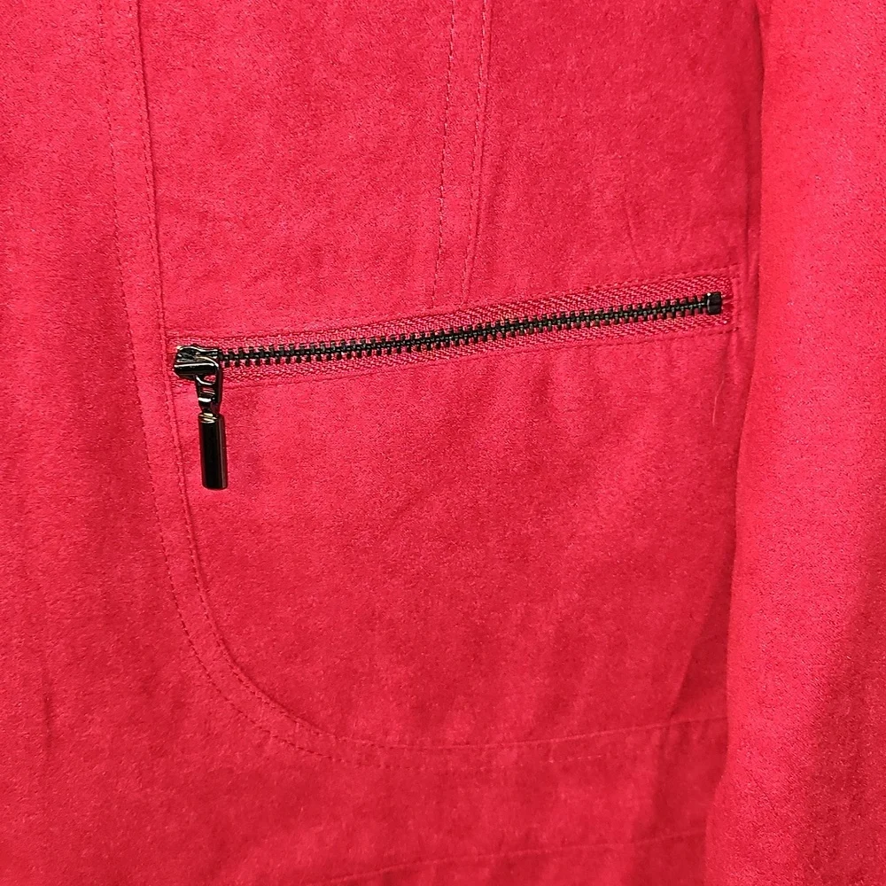 Red Microfiber Jacket Size 20